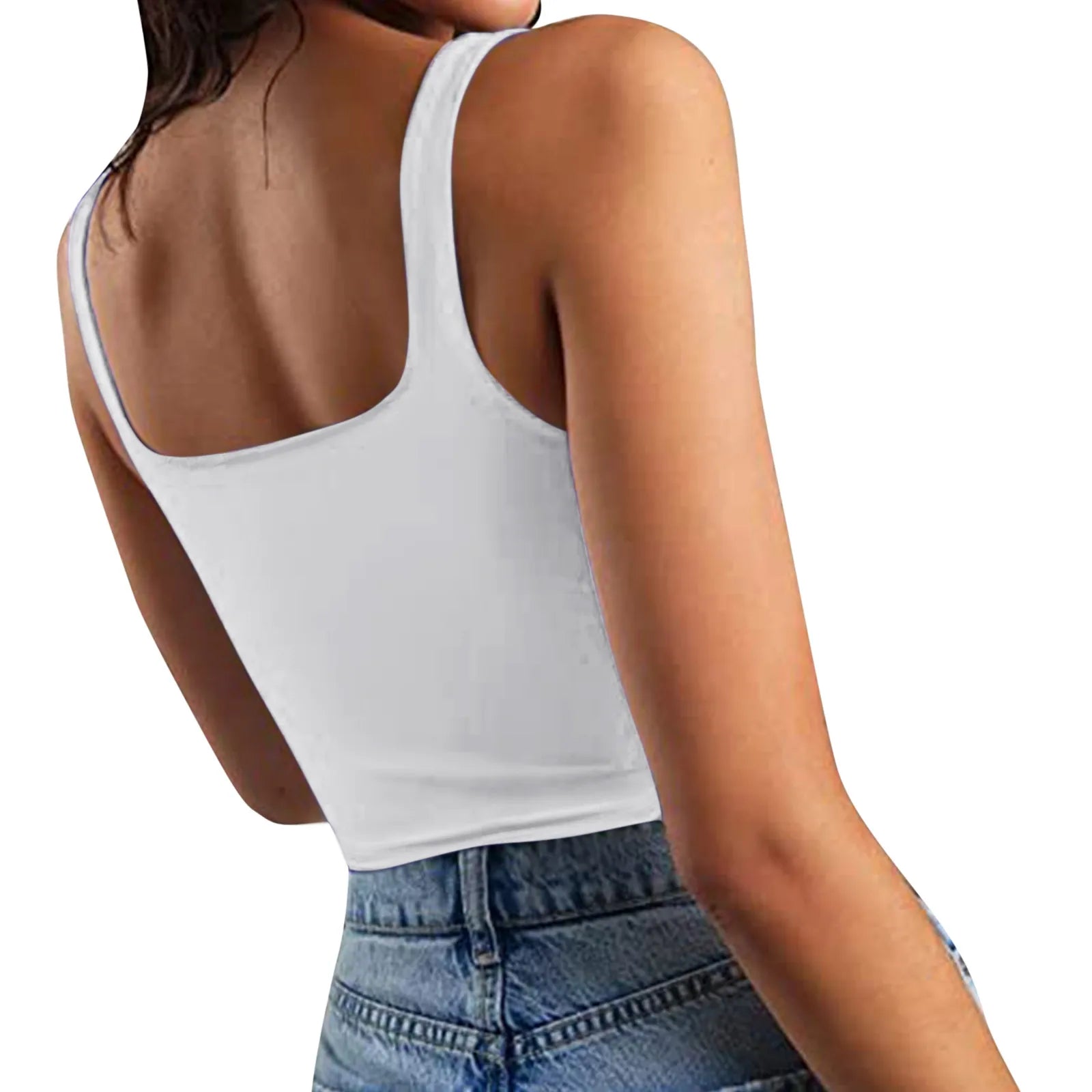 2021 New Women Tank Strappy Double Layer Sleeveless Casual O Neck Tank Workout Fitness Casual Slim Crop Tank Женский Танк