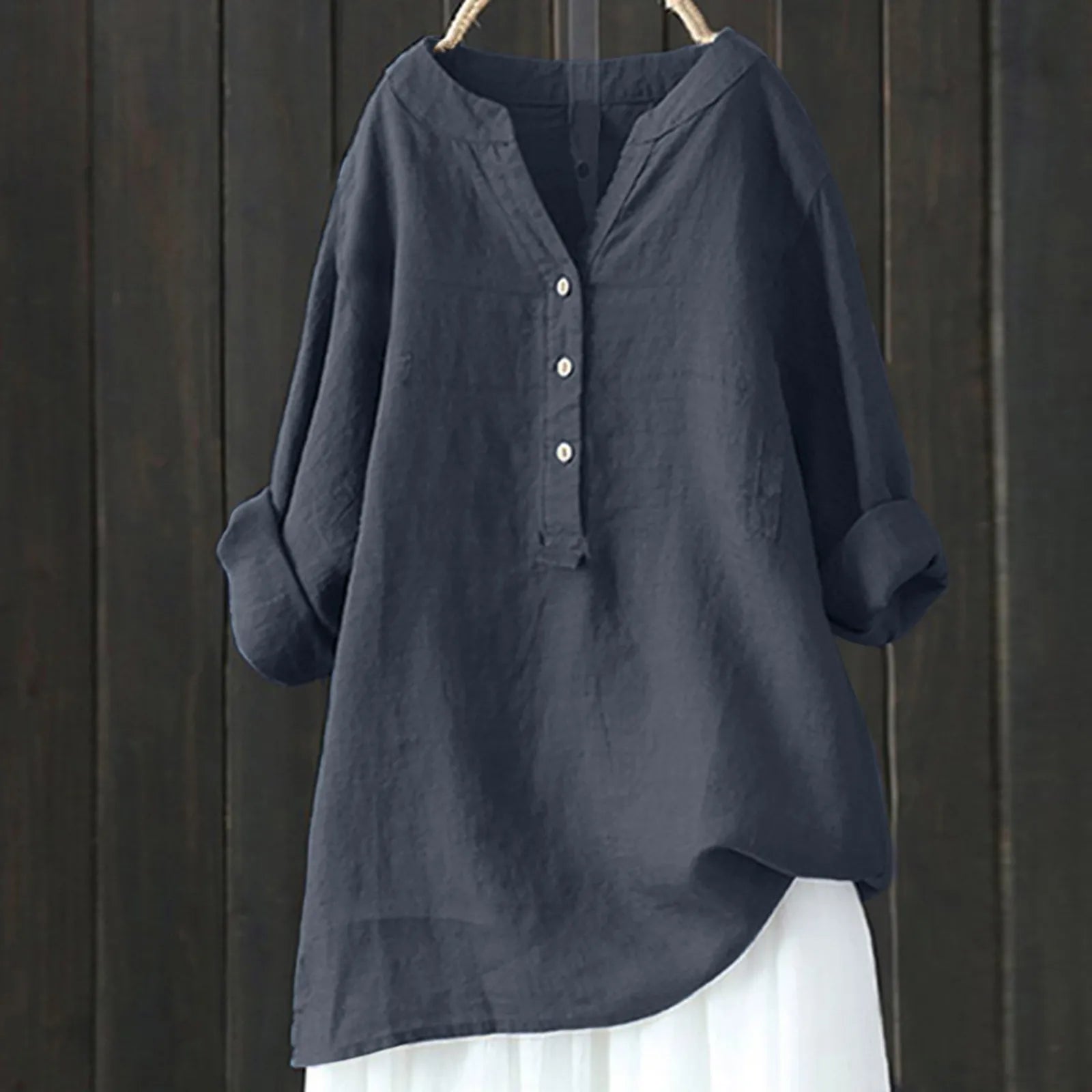 Plus Size 5XL Casual Loose Cotton Linen Women Shirts Spring Long Sleeved Oversize Blouse Buttons Lady Tops Blouses Tunics Blusas