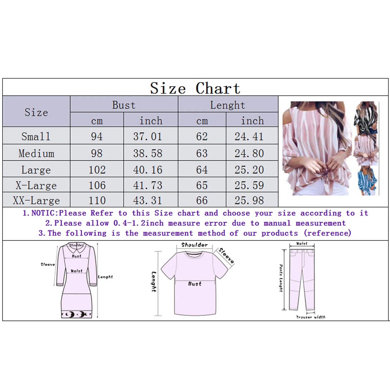 Women Striped Printed Off Shoulder Tops Summer Fashion Female 3 4 Flared Bell Sleeve Beach Blouses Casual Loose Shirts Plus Size