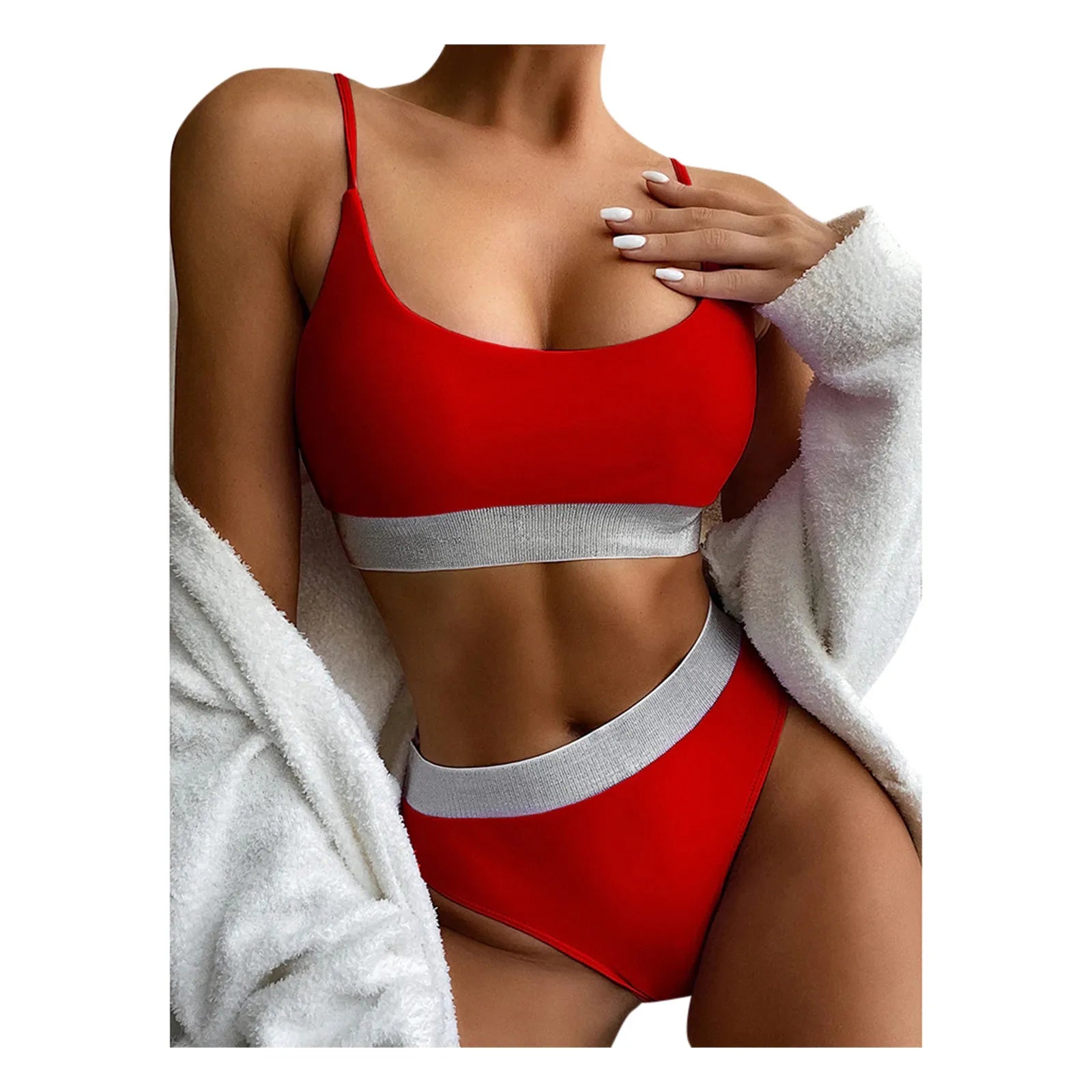 Bikini Women's Swimsuit New High Waist Swimwear Women Bikini Set Sequin Swimsuits bikini underwear set 2022 New Женское бикини