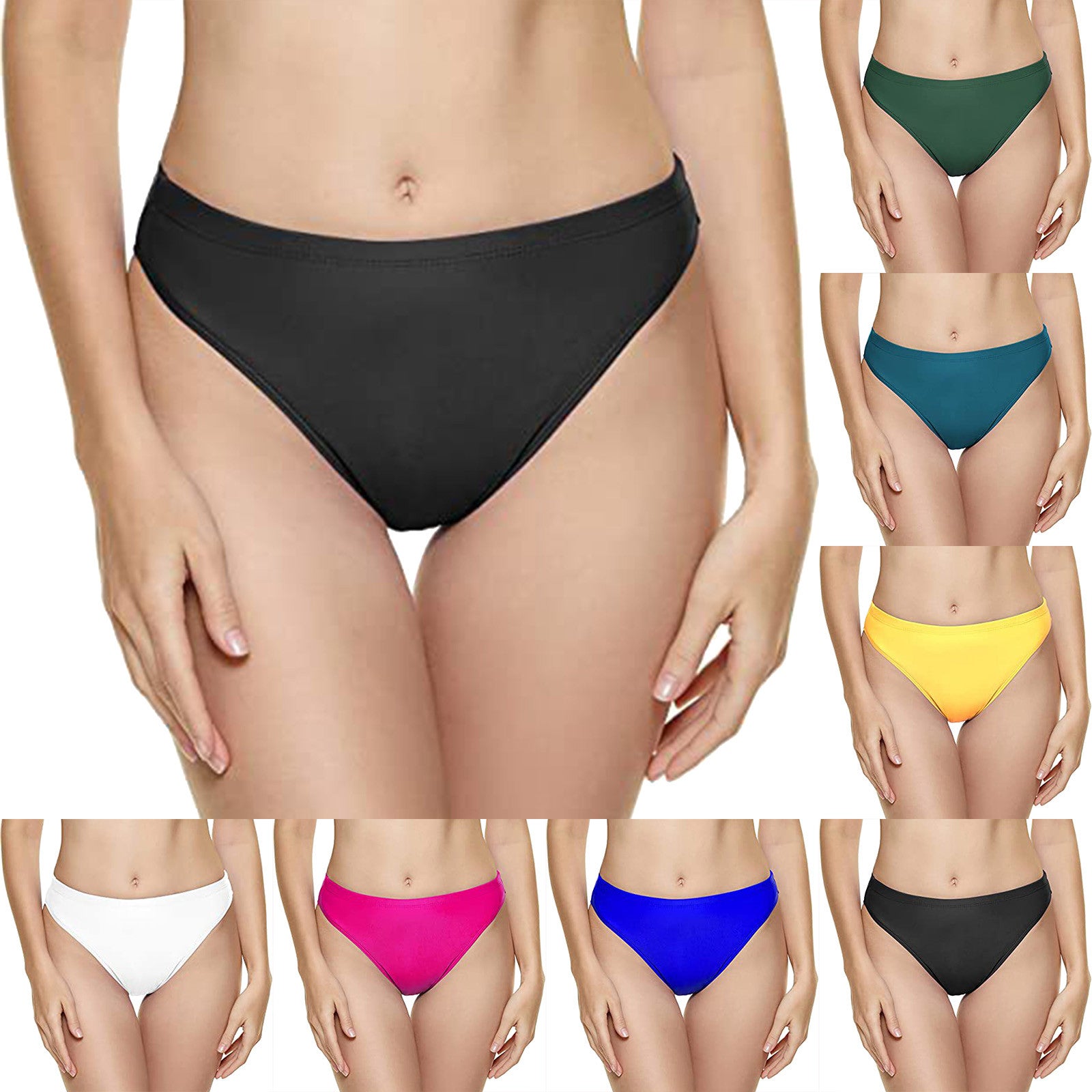 Side Drawstrings Swimming Bottom Women Low Waist Brazilian Bikini Bottom Swimwear Briefs Beachwear Swimming Shorts Split Trunks